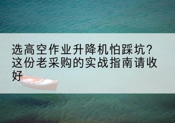 东洲高空作业升降机厂家推荐-选高空作业升降机怕踩坑？这份老采购的实战指南请收好